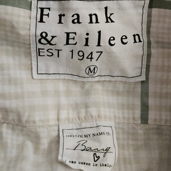 FRANK & EILEEN BARRY TAILORED BUTTON UP SHIRT CHECK WOMEN'S SIZE MEDIUM - Picture 6 of 7